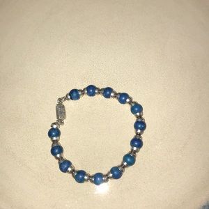 Blue lapis  and sterling bracelet